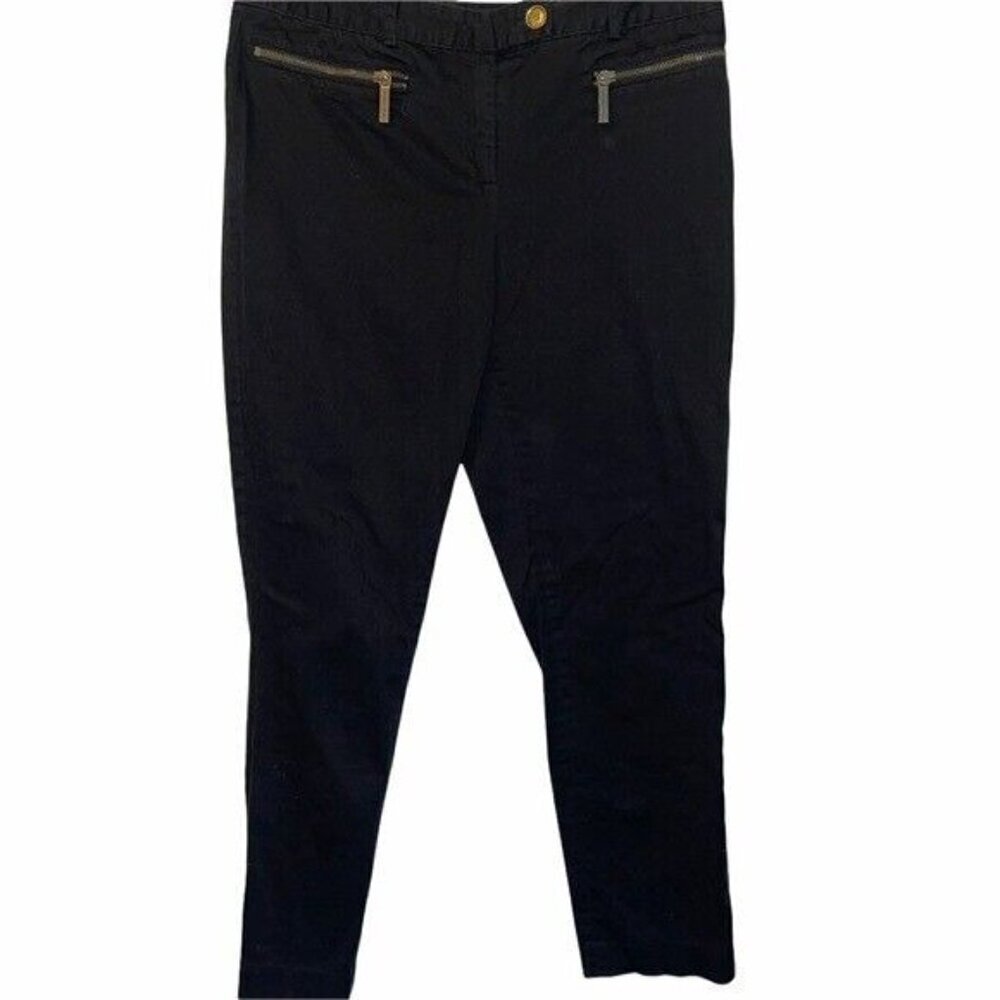 Michael Kors Black Zipper Pockets Crop Pants Mid Rise Women's Size 6